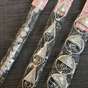 SILVER PLATED WIRE WRAPPED ROUND, DIAMOND SHAPE